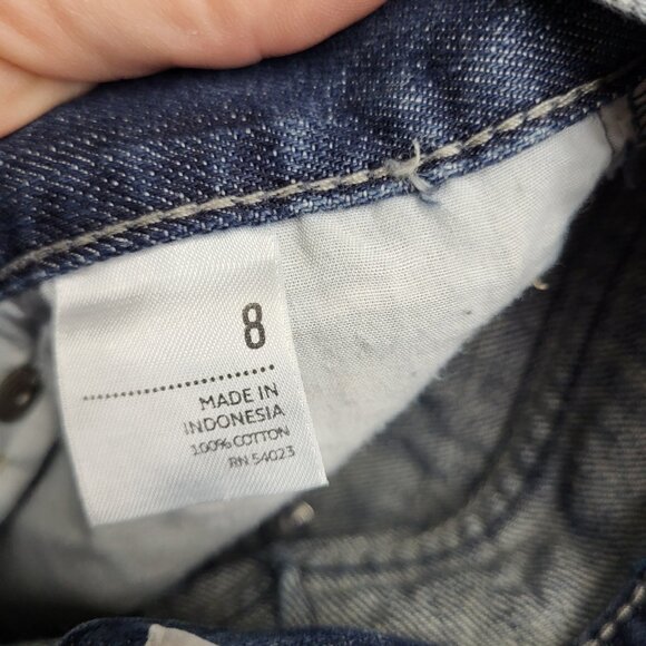 Vintage Old Navy Blue Jean Shorts Women's 8 Denim Mid Rise Y2K - Picture 4 of 7